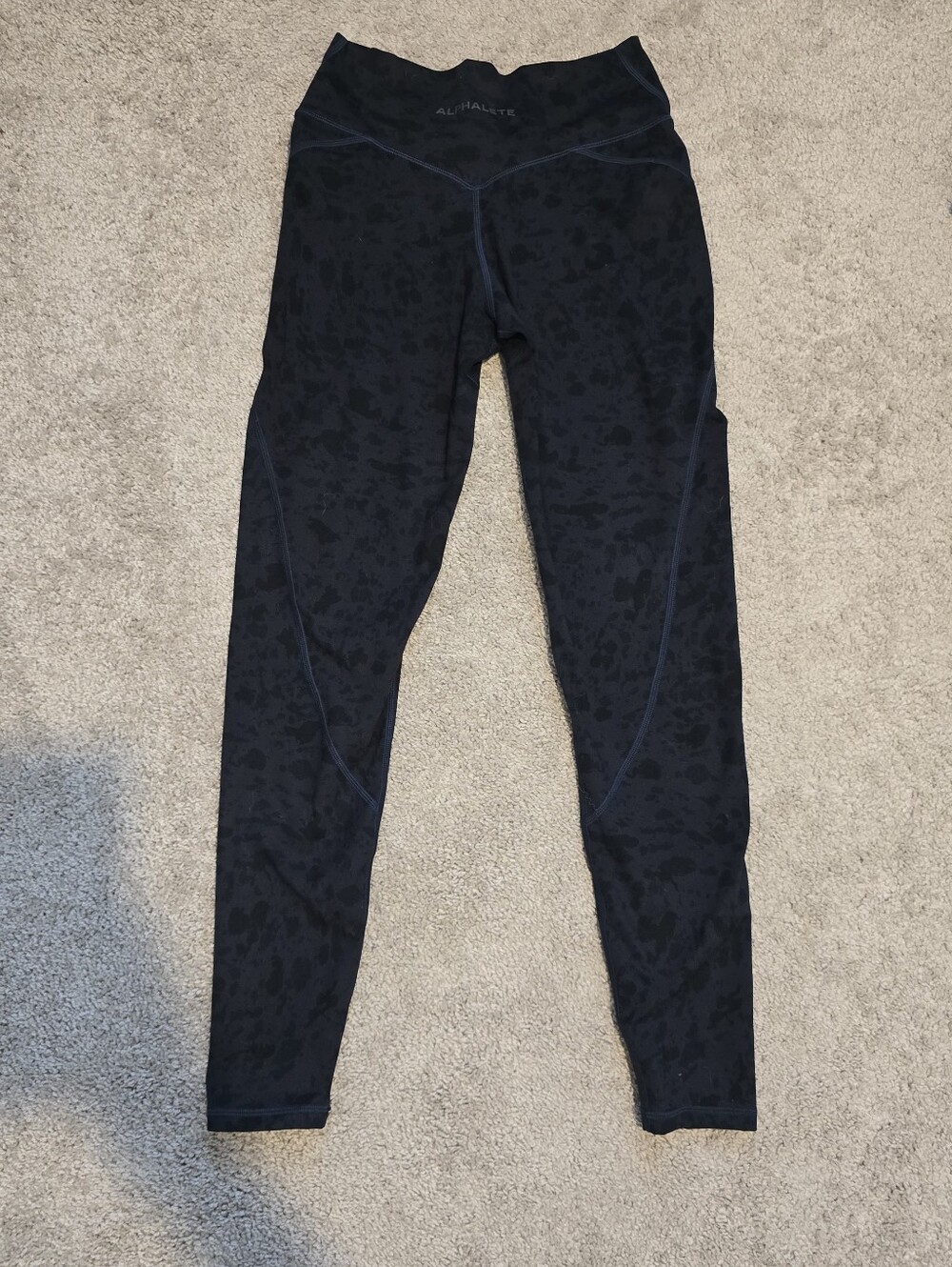 Alphalete Black/Blue Camo High-Rise Leggings